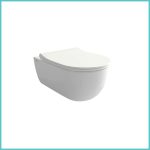 თეთრი პრიალა კერამიკული უნიტაზი, BOCCHI V-Tondo Rimless Gloss White