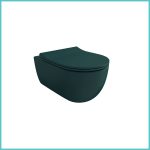 მუქი ლურჯი კერამიკული უნიტაზი, BOCCHI V-Tondo Rimless Petrol Blue