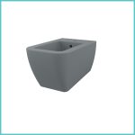 ნაცრისფერი კერამიკული ბიდე SDR CERAMICHE Quadra Wall Hung Bidet Magnesium