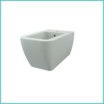 SDR CERAMICHE Quadra Wall Hung Bidet Ice კედლის ბიდე, ღია ნაცრისფერი კერამიკული კორპუსით