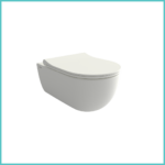 თეთრი კერამიკული უნიტაზი BOCCHI V-Tondo Rimless Matt White