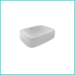 თეთრი კერამიკული ტექსტურიანი ნიჟარა BOCCHI New Age Gloss White