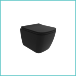 BOCCHI Quadro Rimless Matt Black — მქრქალი შავი, მომრგვალებული ფორმის უნიტაზი