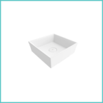 თეთრი კერამიკული კვადრატული ნიჟარა BOCCHI Vessel Matt White